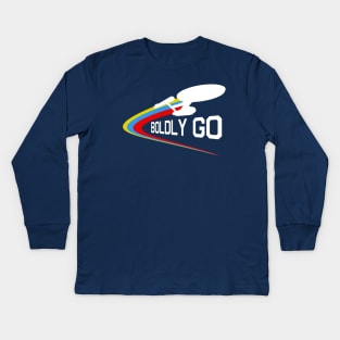 Boldly Go: TOS Kids Long Sleeve T-Shirt